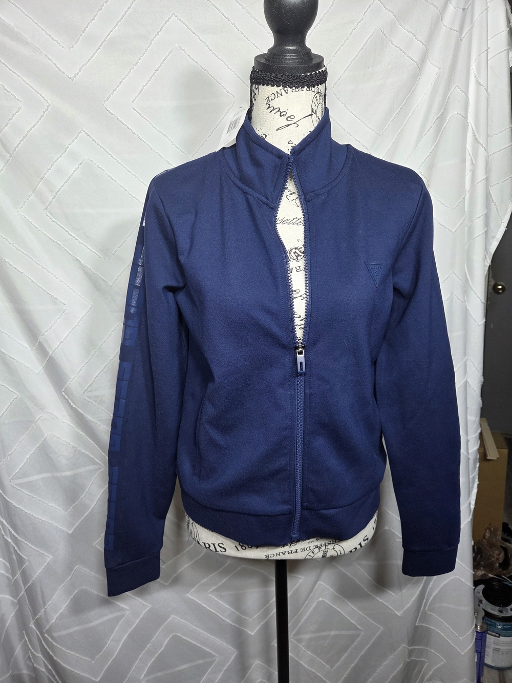 Guess Navy Full-Zip Bomber Jacket